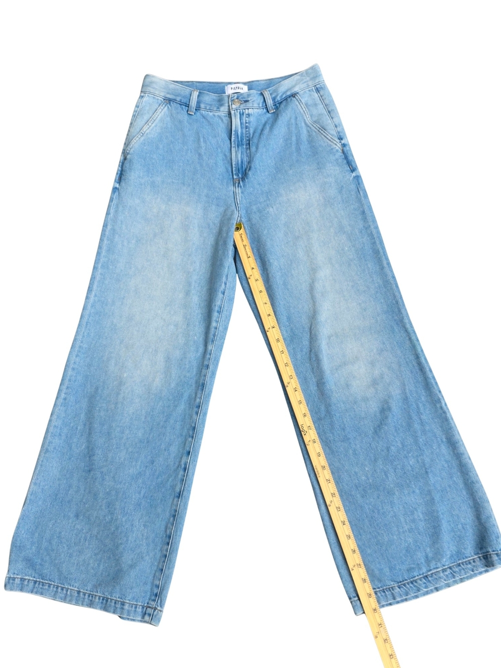 PISTOLA‎ Dalia High Rise Wide Leg Trouser Jeans Palo Alto Light Wash, Size 28 - Picture 6 of 14